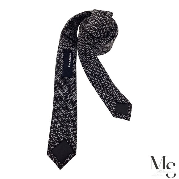 The Kooples | Accessories | The Kooples Xl Black Geometric  THE KOOPLES XL Black Geometric Luxury Silk Slim Tie W: 1.6\